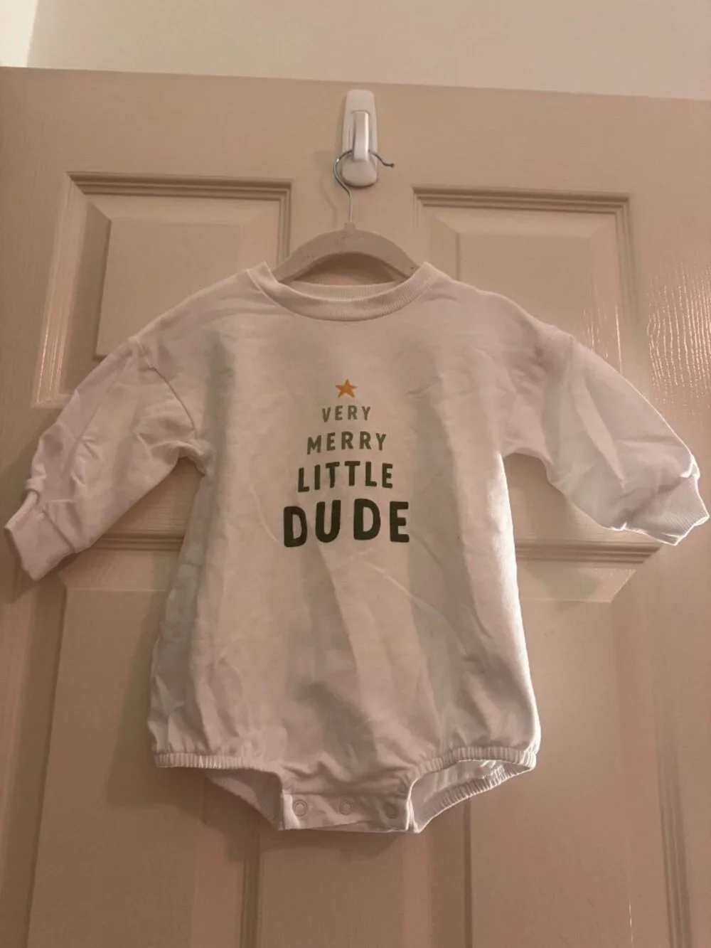 Caden Lane Holiday Christmas Bubble Sweatshirt Romper (12-18 months)